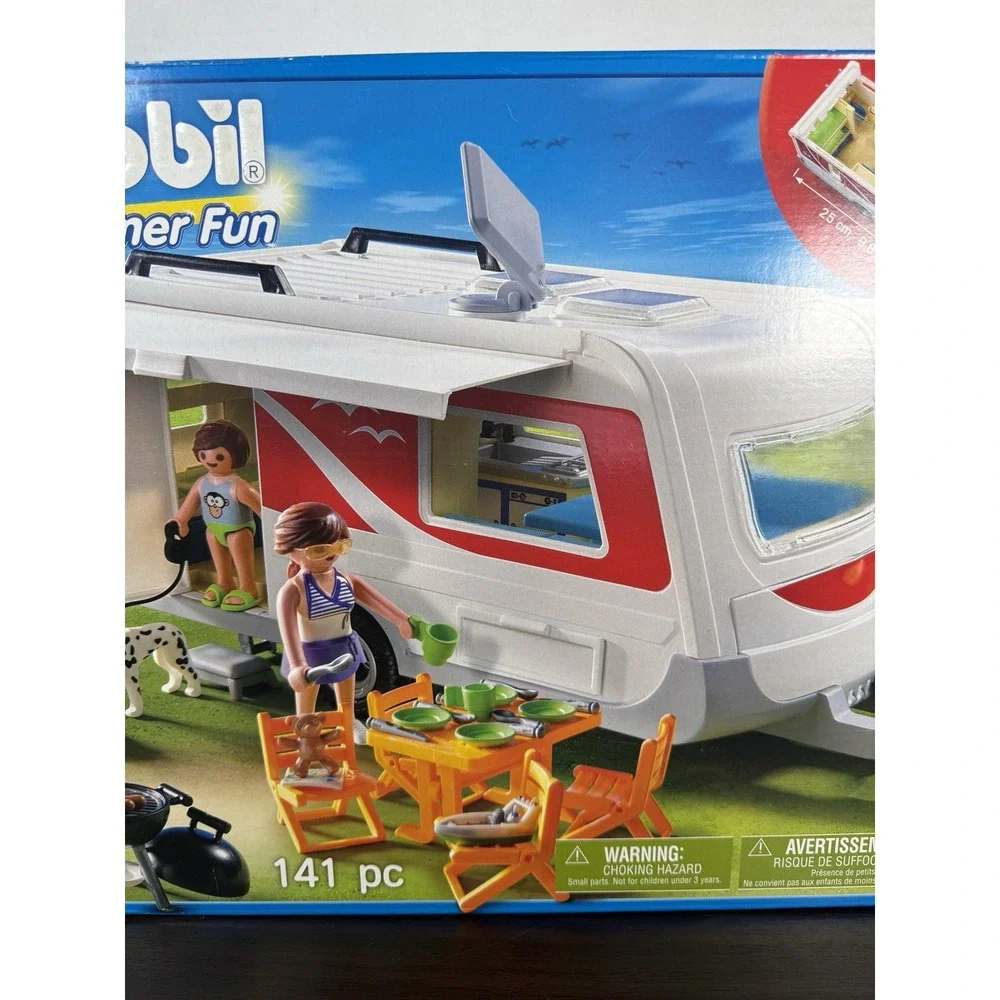 Playmobil 5434 Summer Fun Camping Family Caravan Play Set 